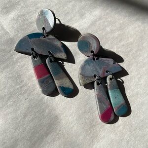 Handmade clay earrings